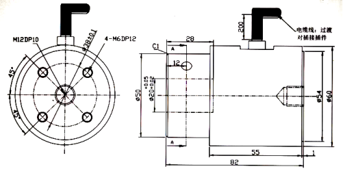 張力傳感器平面圖